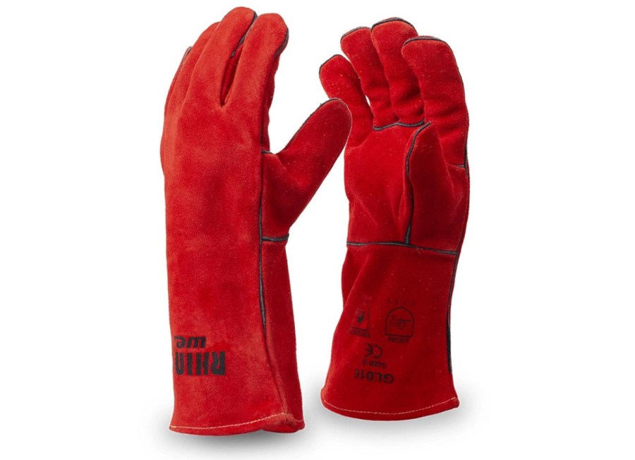 Zavarivacke REL-MIG-MAG rukavice Crvena bez Kevlara